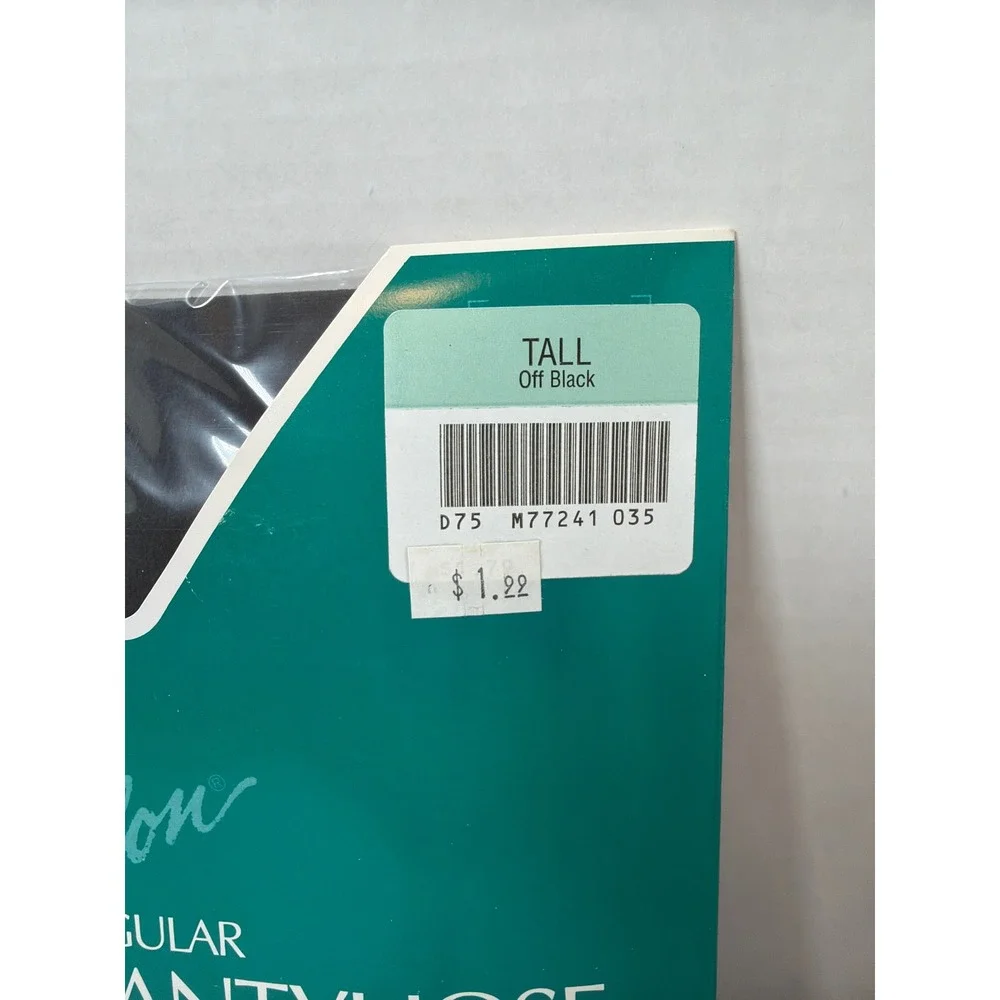 NOS VTG Sears Hug-alon Pantyhose‎ Women Tall Off Black Day Sheers 2 Pairs